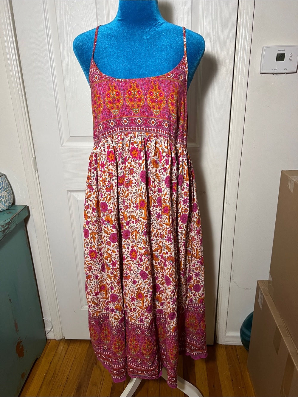 Natural Life Floral Summer Midi Dress Women’s Small